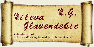 Mileva Glavendekić vizit kartica
